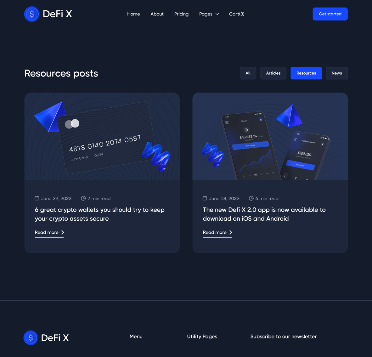 Blog Category - DeFi X Webflow Template